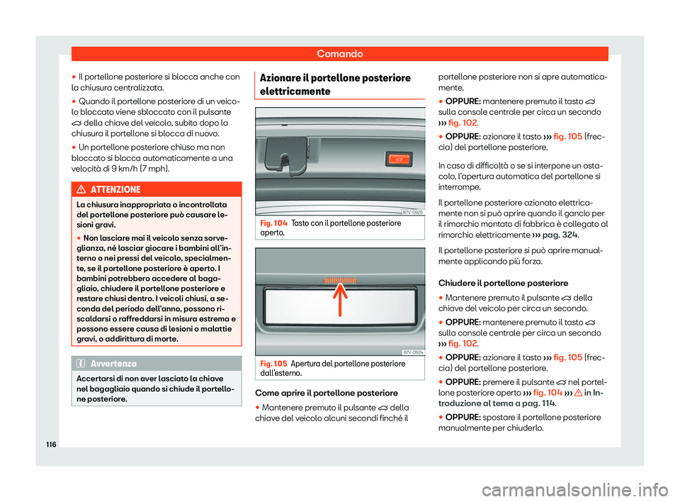 Seat Alhambra 2020  Manuale del proprietario (in Italian) Comando
