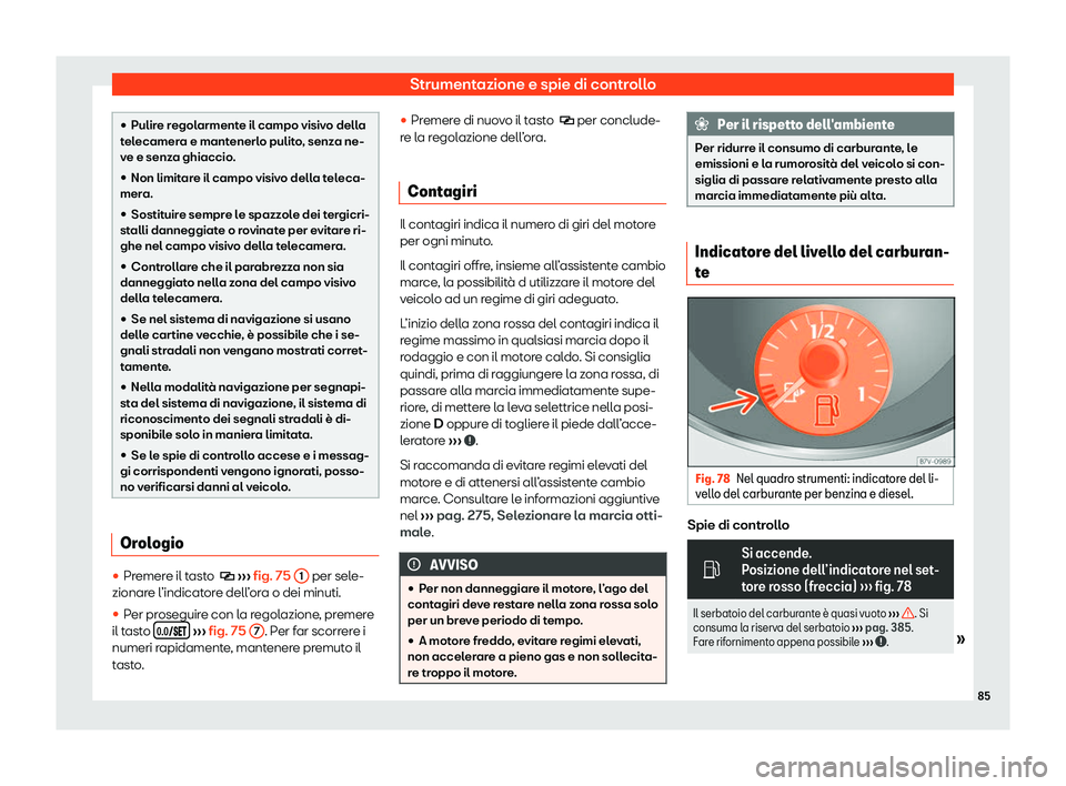 Seat Alhambra 2020  Manuale del proprietario (in Italian) Strumentazione e spie di controllo
