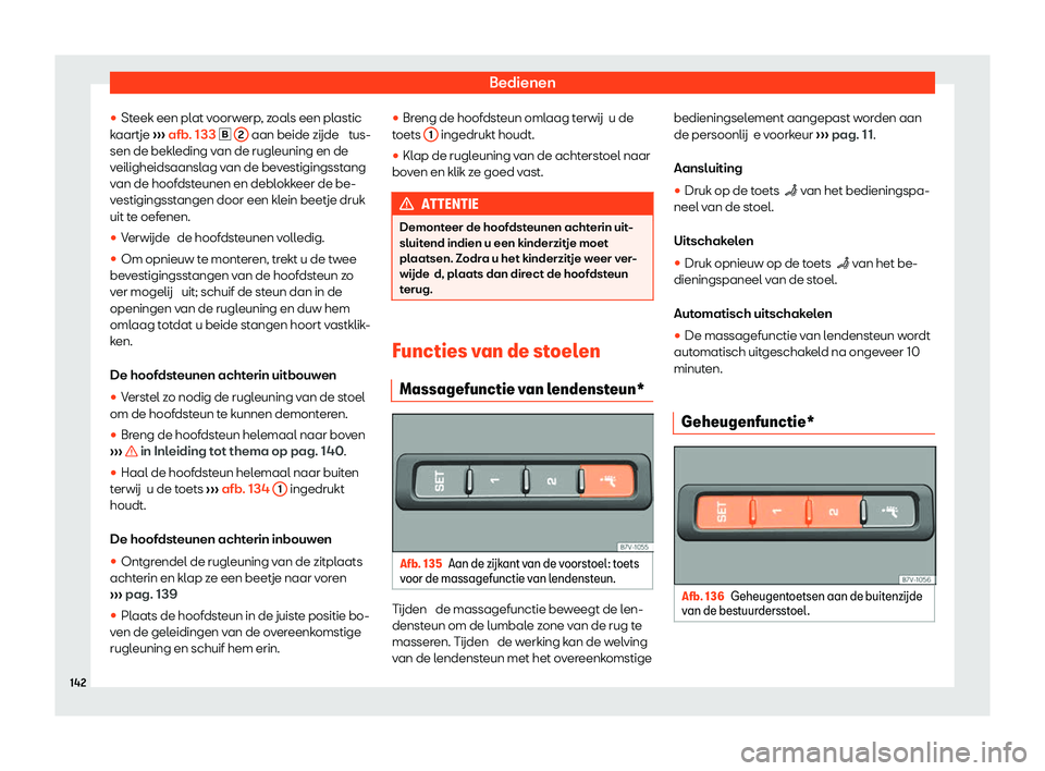 Seat Alhambra 2020  Handleiding (in Dutch) Bedienen
