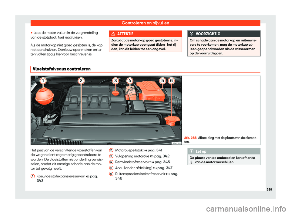 Seat Alhambra 2020  Handleiding (in Dutch) Controleren en bijvul en
