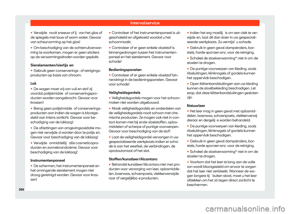 Seat Alhambra 2020  Handleiding (in Dutch) Intervalservice
