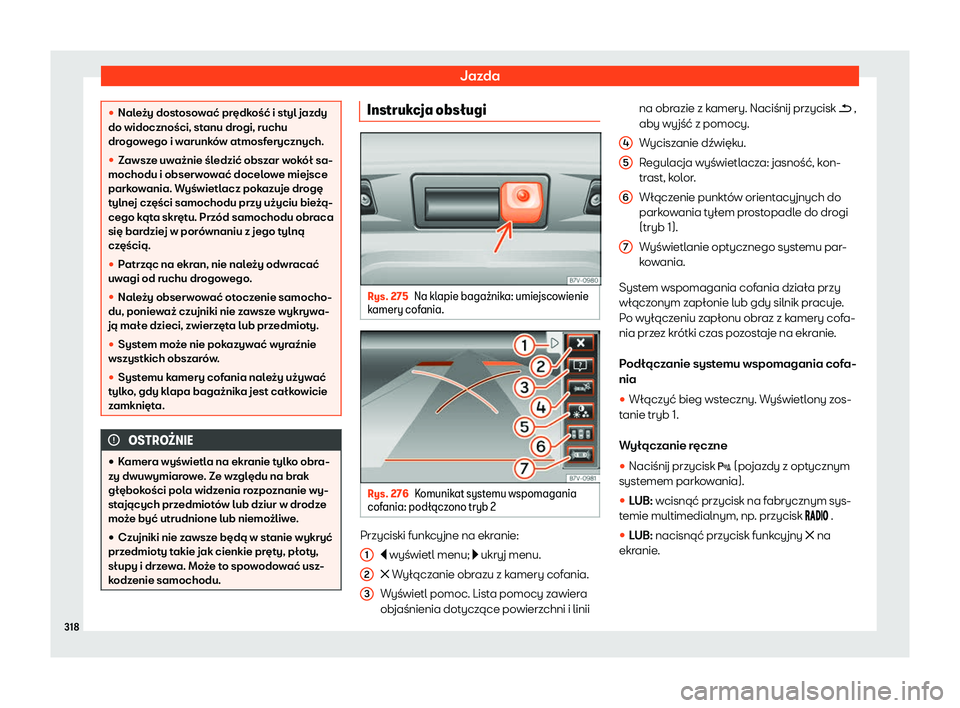Seat Alhambra 2020  Instrukcja Obsługi (in Polish) Jazda
