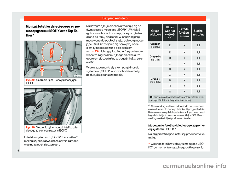 Seat Alhambra 2020  Instrukcja Obsługi (in Polish) Bezpieczeństwo
Monta