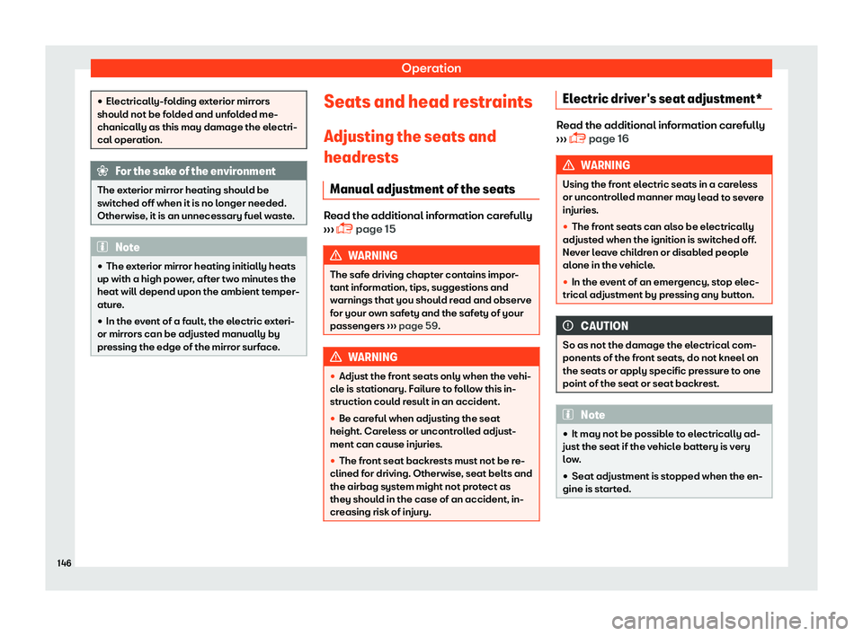 Seat Alhambra 2019  Owners Manual Operation
