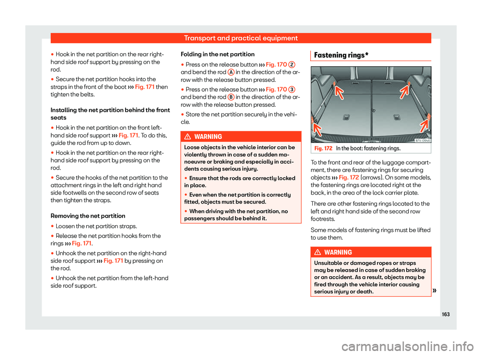 Seat Alhambra 2019  Owners Manual Transport and practical equipment
