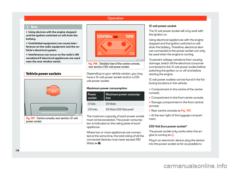 Seat Alhambra 2019  Owners Manual Operation
Note
