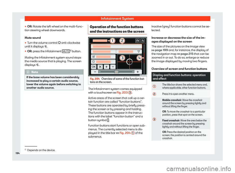 Seat Alhambra 2019  Owners Manual Infotainment System
