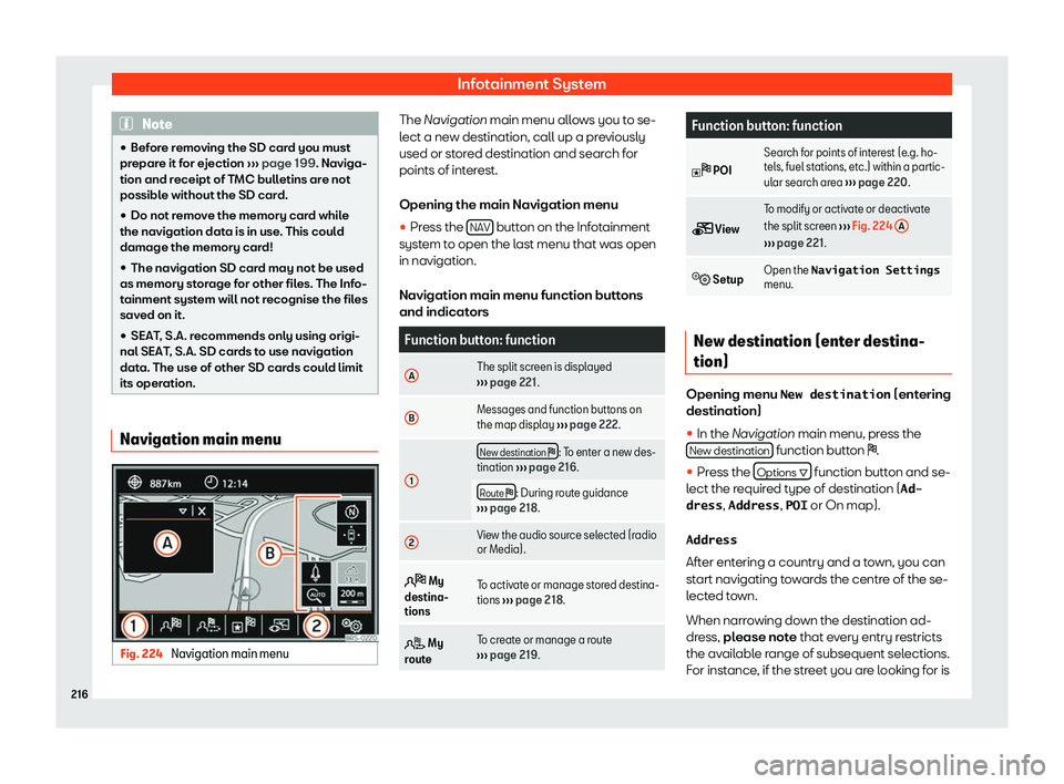 Seat Alhambra 2019  Owners Manual Infotainment System
Note

