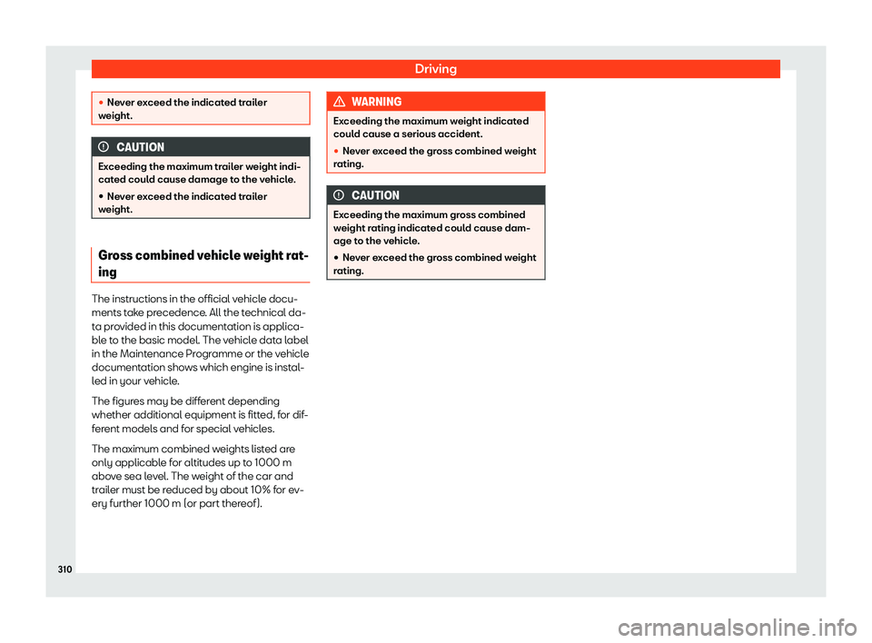 Seat Alhambra 2019  Owners Manual Driving
