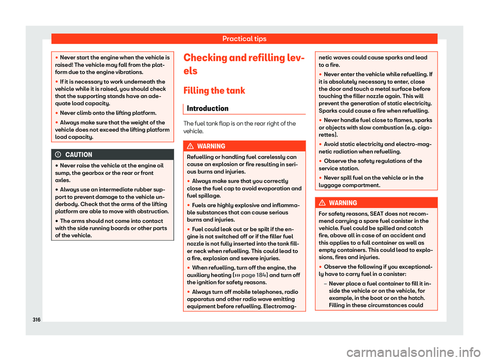 Seat Alhambra 2019  Owners Manual Practical tips
