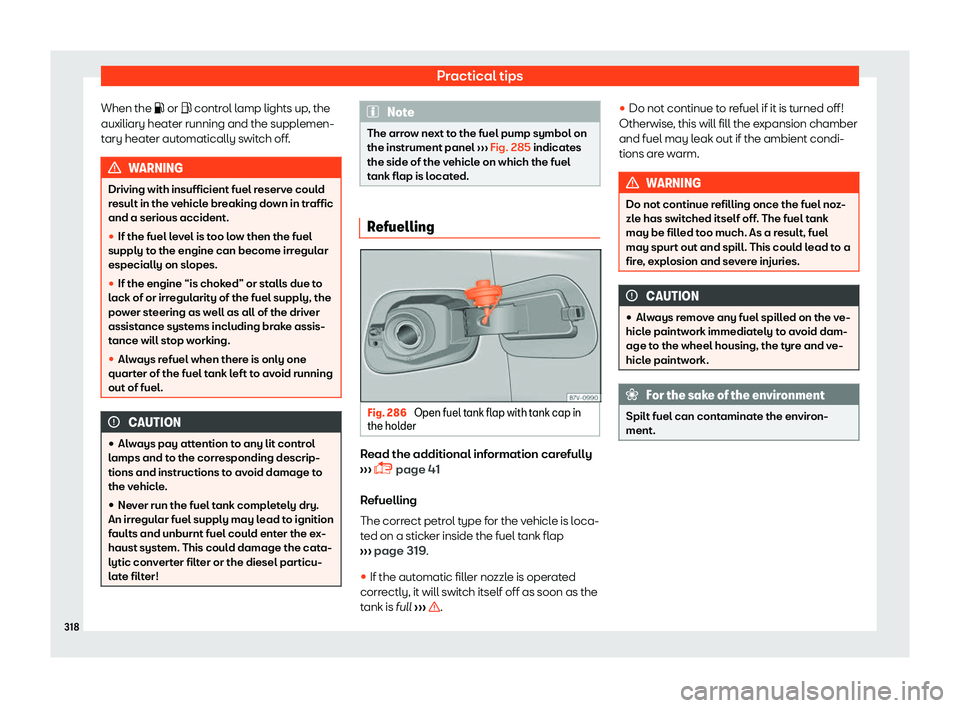 Seat Alhambra 2019  Owners Manual Practical tips
When the �