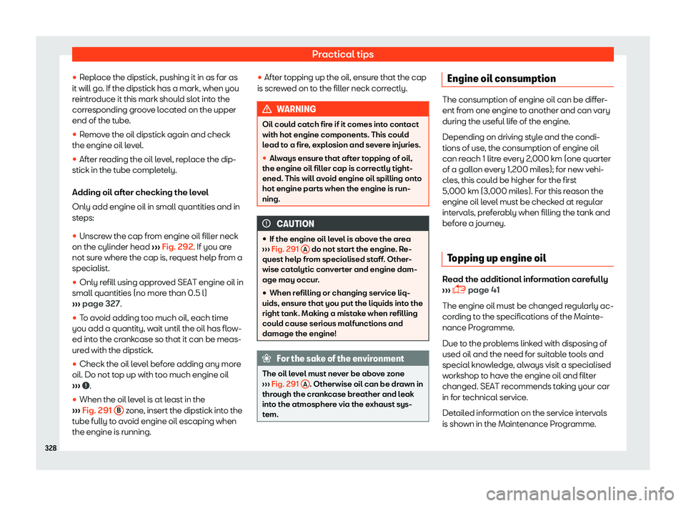 Seat Alhambra 2019  Owners Manual Practical tips
