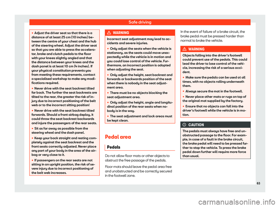 Seat Alhambra 2019 Repair Manual Safe driving
