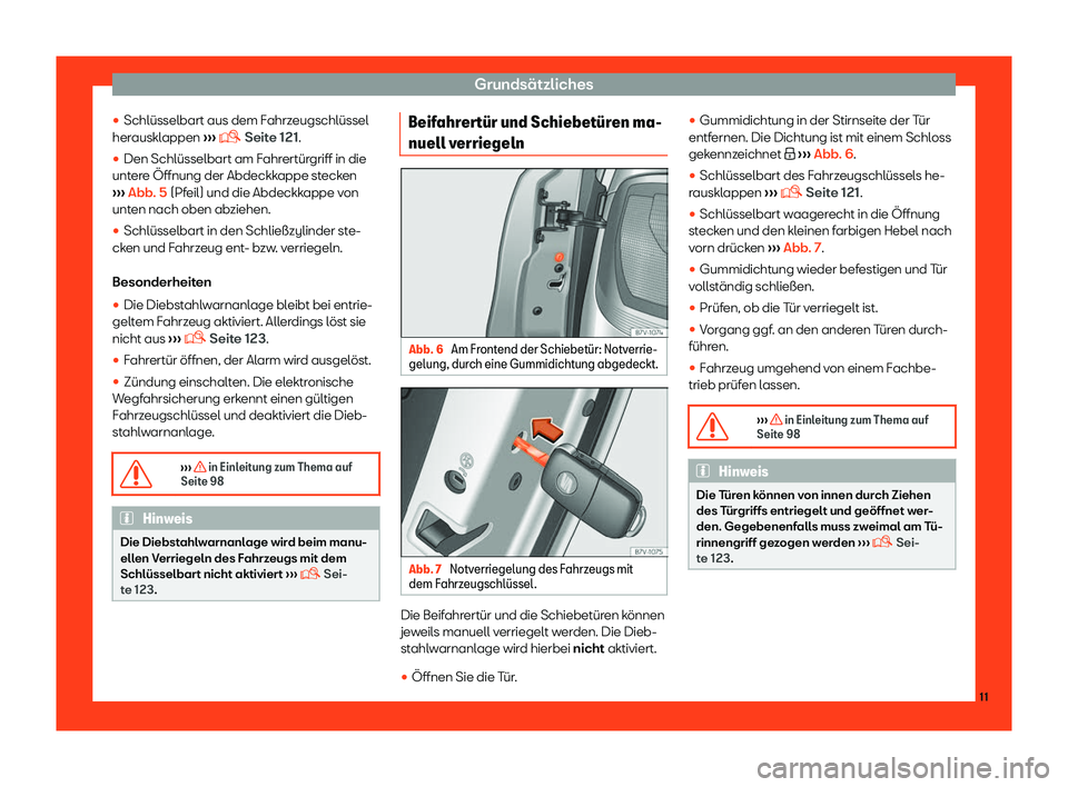 Seat Alhambra 2019  Betriebsanleitung (in German) Grunds