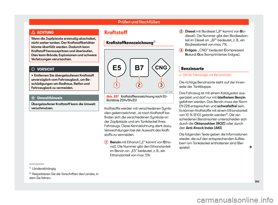 Seat Alhambra 2019  Betriebsanleitung (in German) Pr