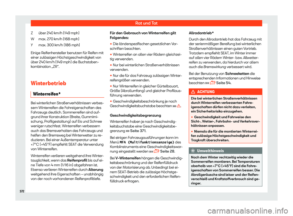 Seat Alhambra 2019  Betriebsanleitung (in German) Rat und Tat
