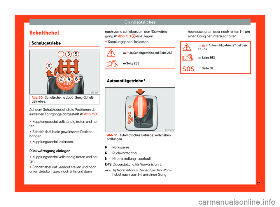 Seat Alhambra 2019  Betriebsanleitung (in German) Grunds