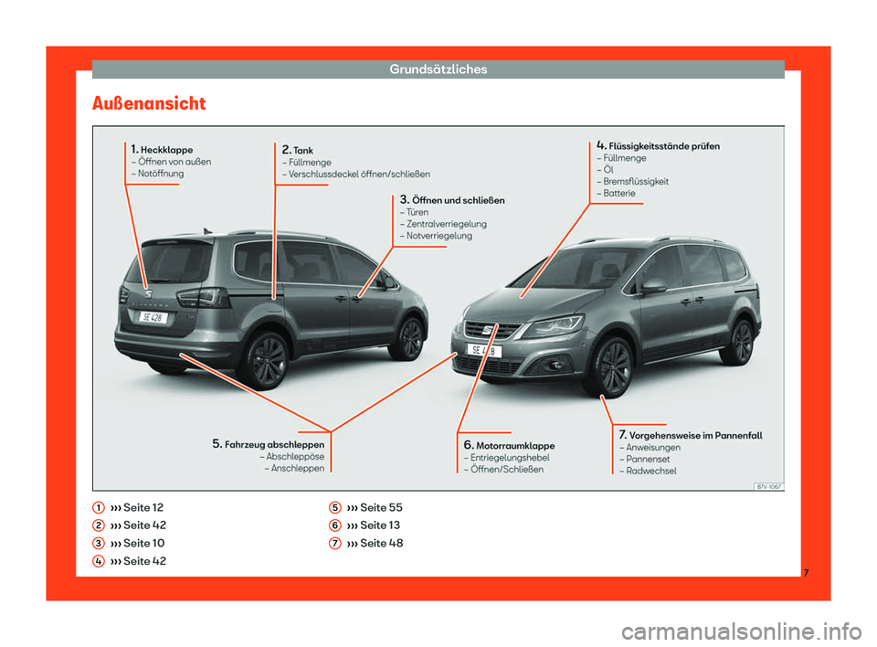 Seat Alhambra 2019  Betriebsanleitung (in German) Grunds