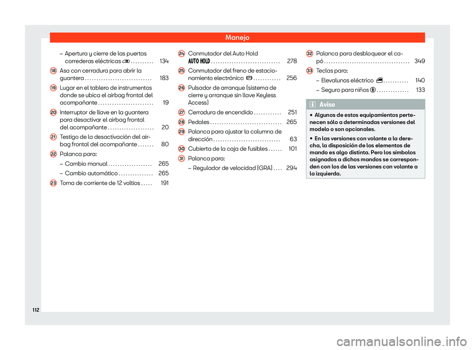 Seat Alhambra 2019  Manual del propietario (in Spanish) Manejo
�