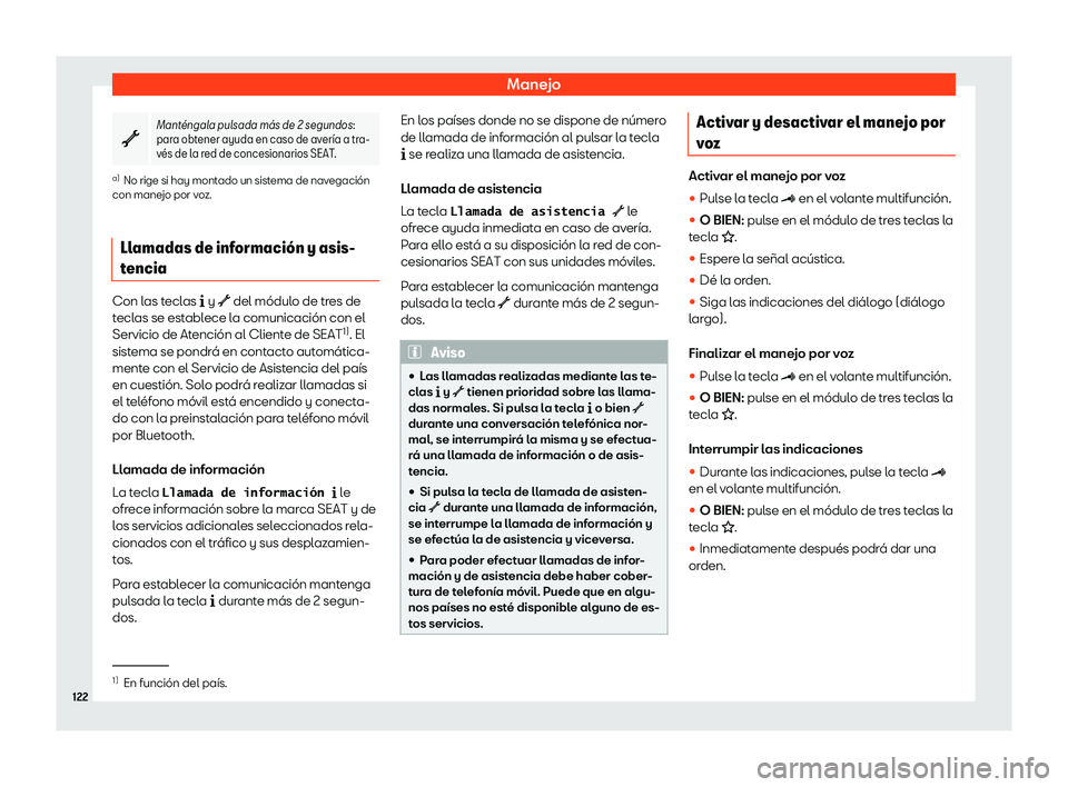 Seat Alhambra 2019  Manual del propietario (in Spanish) Manejo
�