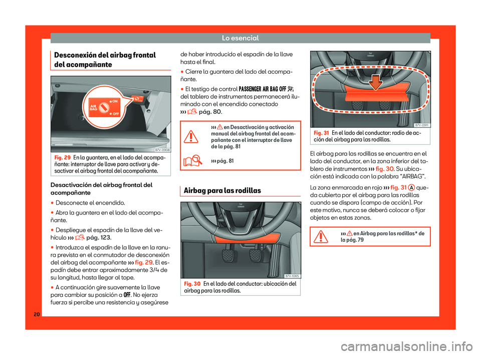 Seat Alhambra 2019  Manual del propietario (in Spanish) Lo esencial
Desconexi
