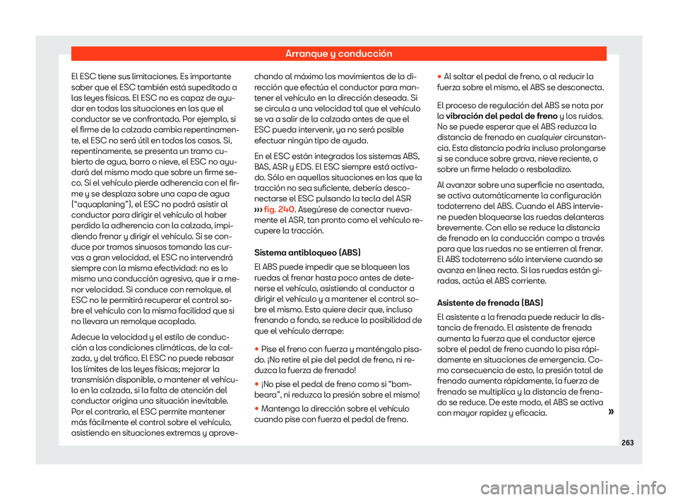 Seat Alhambra 2019 Manual del propietario (in Spanish) Arranque y conducci Seat Alhambra 2019 Manual del propietario (in Spanish) Arranque y conducci