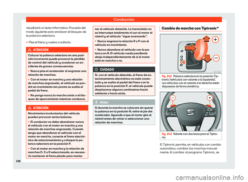 Seat Alhambra 2019 Manual del propietario (in Spanish) Conducci Seat Alhambra 2019 Manual del propietario (in Spanish) Conducci