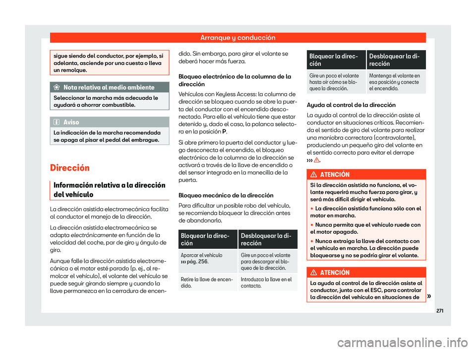 Seat Alhambra 2019 Manual del propietario (in Spanish) Arranque y conducci Seat Alhambra 2019 Manual del propietario (in Spanish) Arranque y conducci