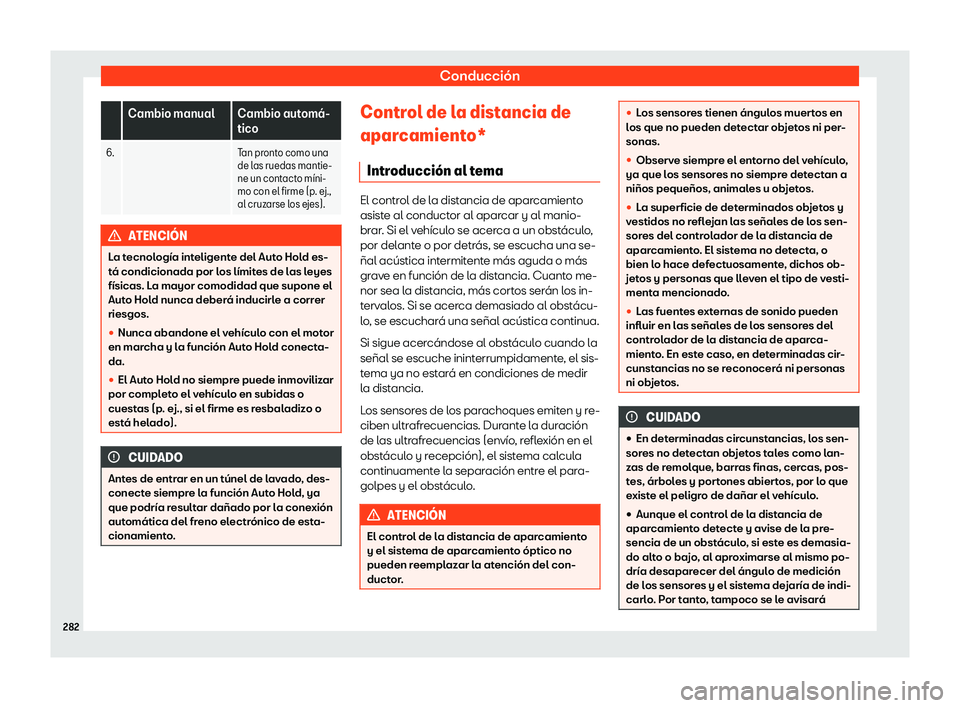 Seat Alhambra 2019  Manual del propietario (in Spanish) Conducci