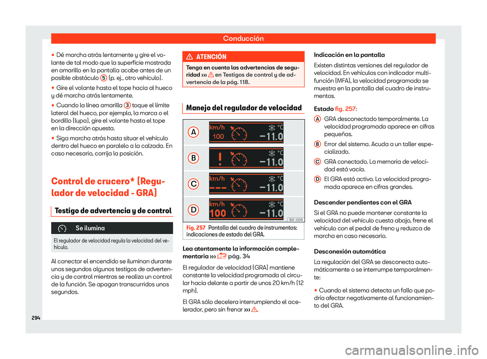 Seat Alhambra 2019  Manual del propietario (in Spanish) Conducci