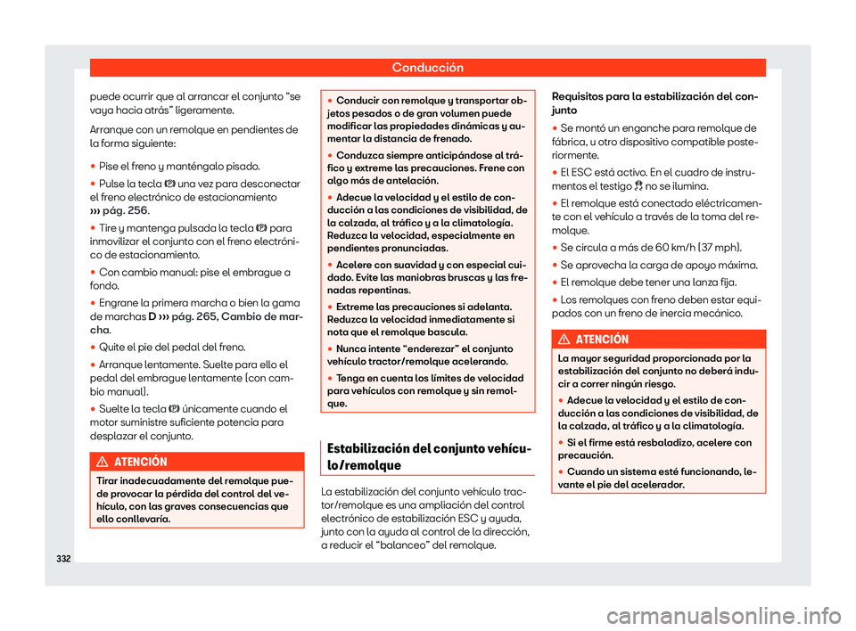 Seat Alhambra 2019 Manual del propietario (in Spanish) Conducci Seat Alhambra 2019 Manual del propietario (in Spanish) Conducci