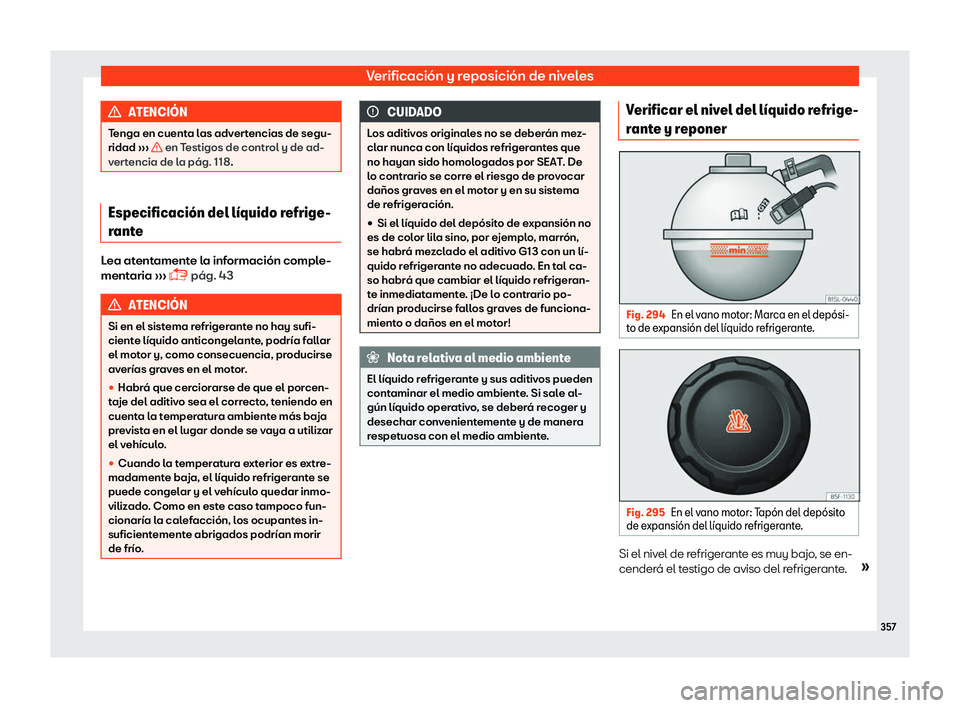 Seat Alhambra 2019 Manual del propietario (in Spanish) Verificaci Seat Alhambra 2019 Manual del propietario (in Spanish) Verificaci