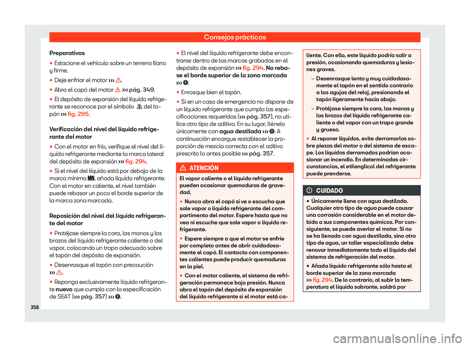 Seat Alhambra 2019 Manual del propietario (in Spanish) Consejos pr Seat Alhambra 2019 Manual del propietario (in Spanish) Consejos pr