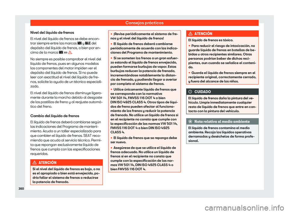 Seat Alhambra 2019 Manual del propietario (in Spanish) Consejos pr Seat Alhambra 2019 Manual del propietario (in Spanish) Consejos pr