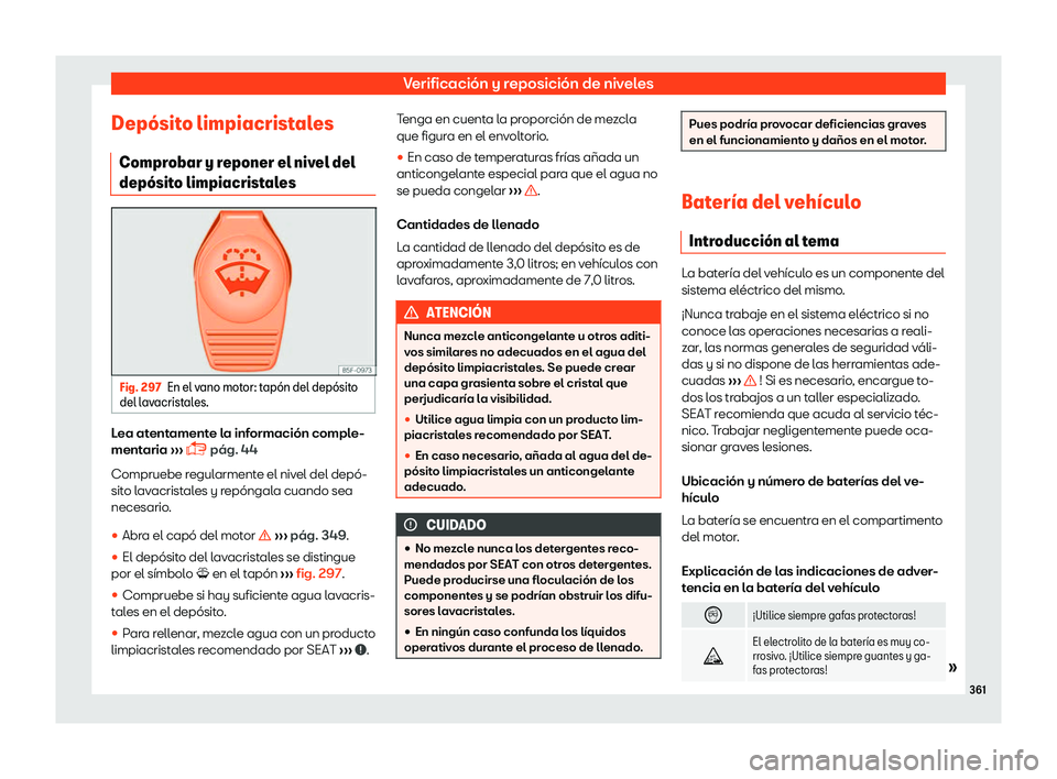 Seat Alhambra 2019 Manual del propietario (in Spanish) Verificaci Seat Alhambra 2019 Manual del propietario (in Spanish) Verificaci
