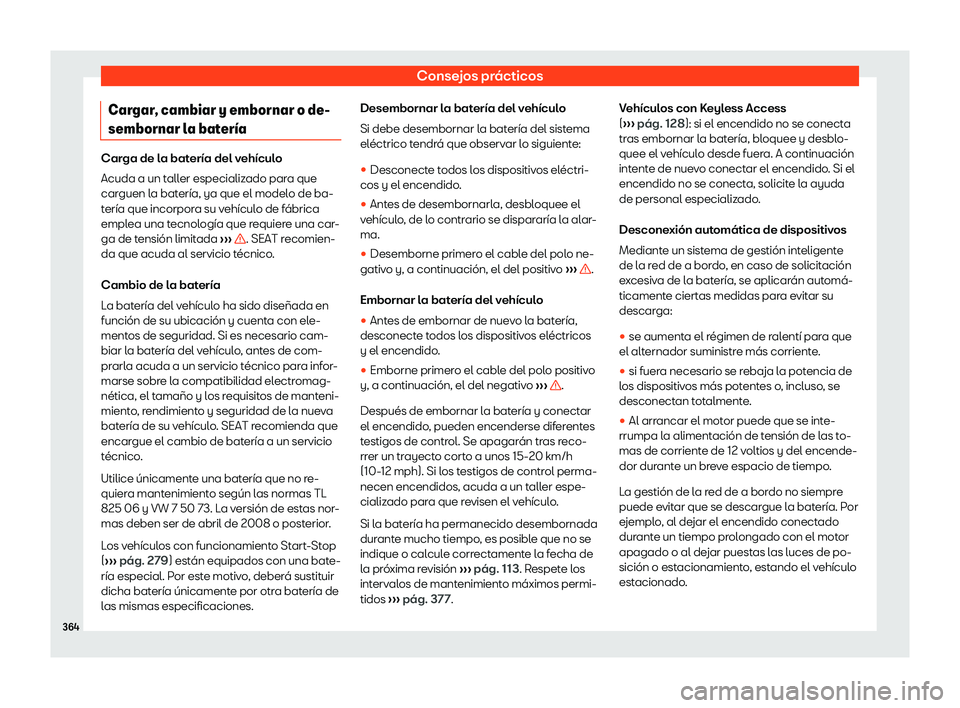 Seat Alhambra 2019 Manual del propietario (in Spanish) Consejos pr Seat Alhambra 2019 Manual del propietario (in Spanish) Consejos pr