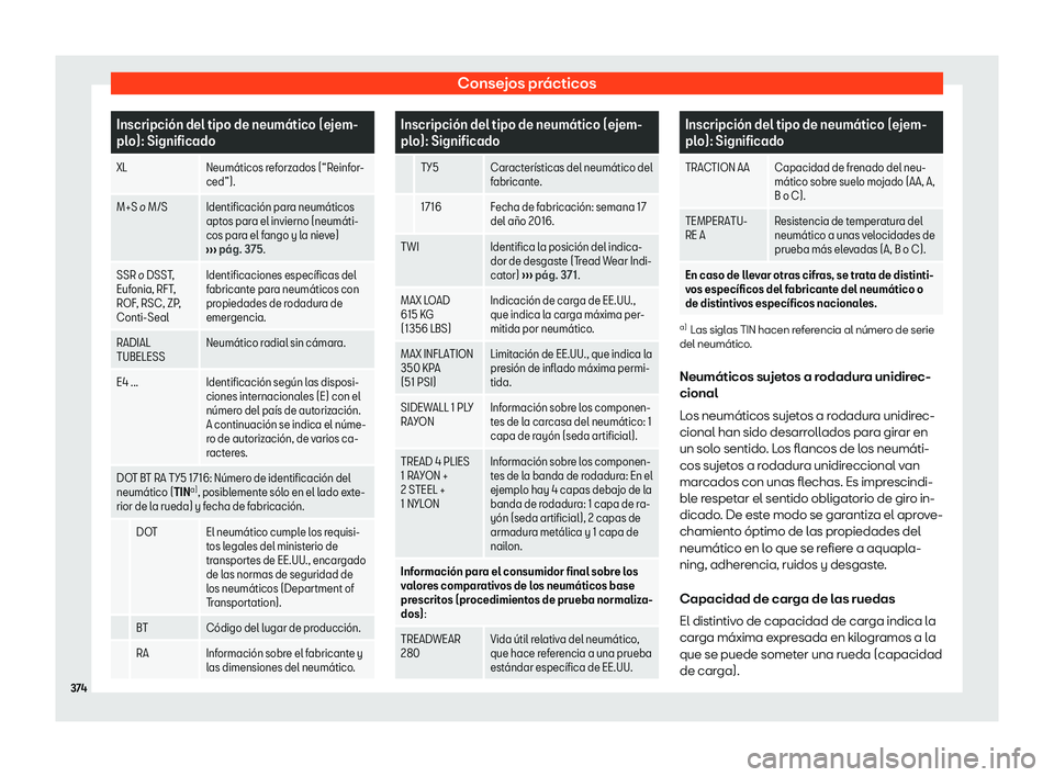 Seat Alhambra 2019 Manual del propietario (in Spanish) Consejos pr Seat Alhambra 2019 Manual del propietario (in Spanish) Consejos pr