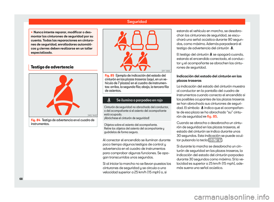 Seat Alhambra 2019  Manual del propietario (in Spanish) Seguridad
