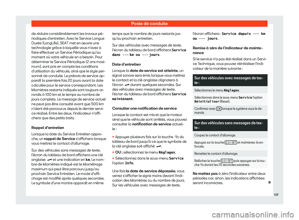 Seat Alhambra 2019  Manuel du propriétaire (in French)  Poste de conduite
de r