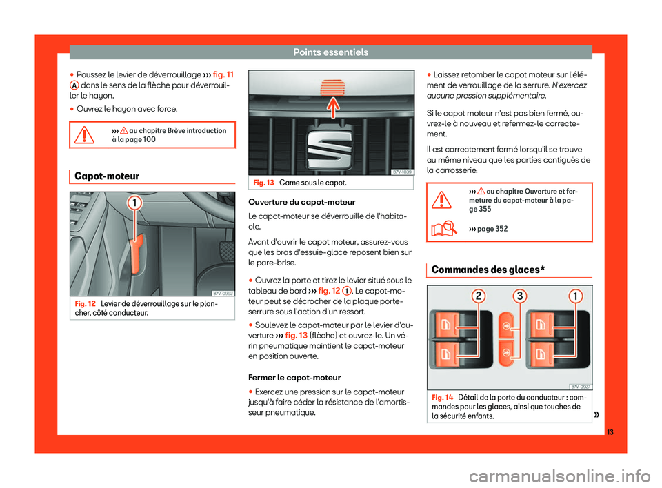Seat Alhambra 2019  Manuel du propriétaire (in French)  Points essentiels
