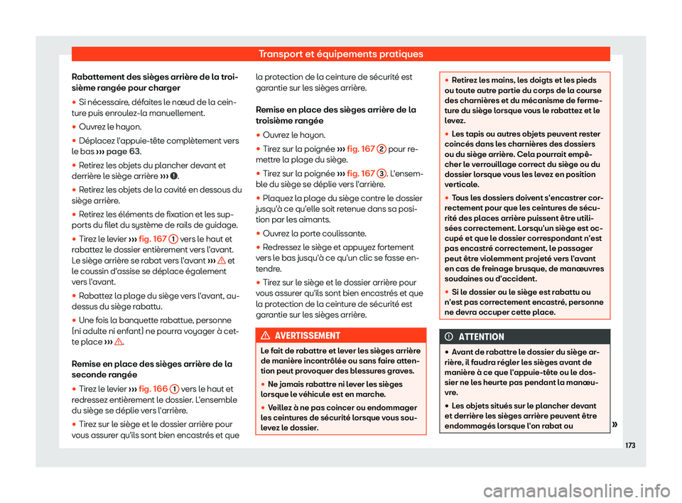 Seat Alhambra 2019  Manuel du propriétaire (in French)  Transport et 