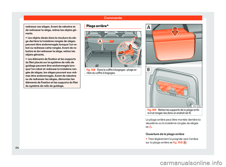 Seat Alhambra 2019  Manuel du propriétaire (in French)  Commande
redresse ces si