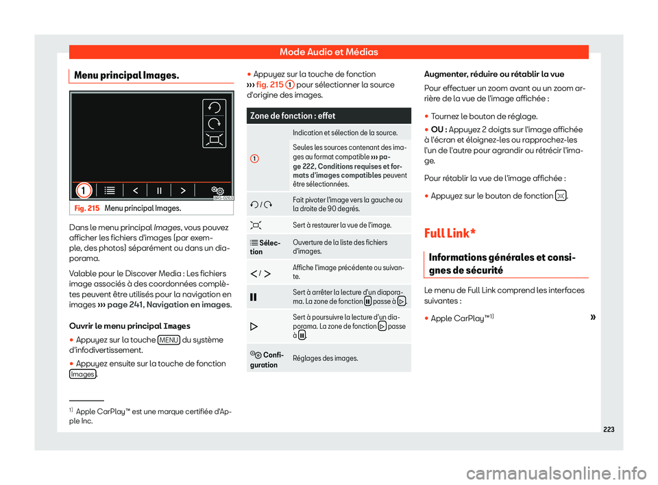 Seat Alhambra 2019 Manuel du propriétaire (in French) Mode Audio et M Seat Alhambra 2019 Manuel du propriétaire (in French) Mode Audio et M