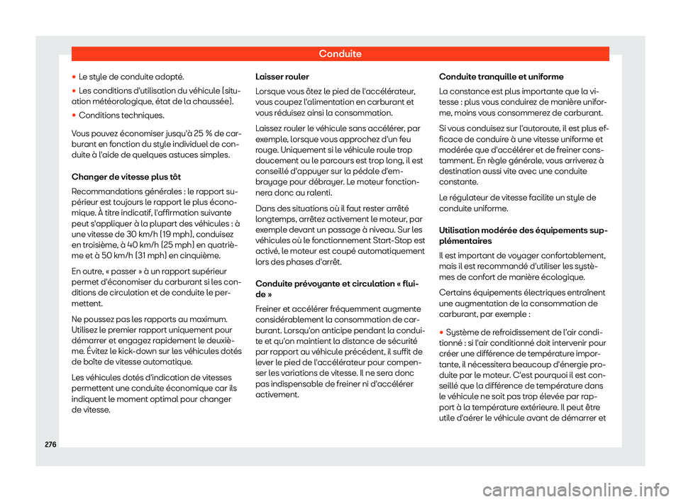 Seat Alhambra 2019  Manuel du propriétaire (in French)  Conduite
