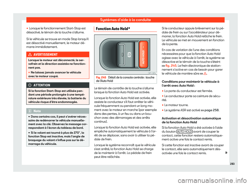 Seat Alhambra 2019 Manuel du propriétaire (in French) Syst Seat Alhambra 2019 Manuel du propriétaire (in French) Syst