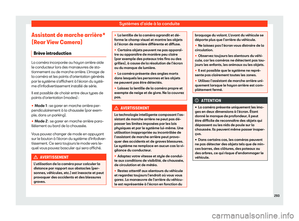 Seat Alhambra 2019  Manuel du propriétaire (in French)  Syst