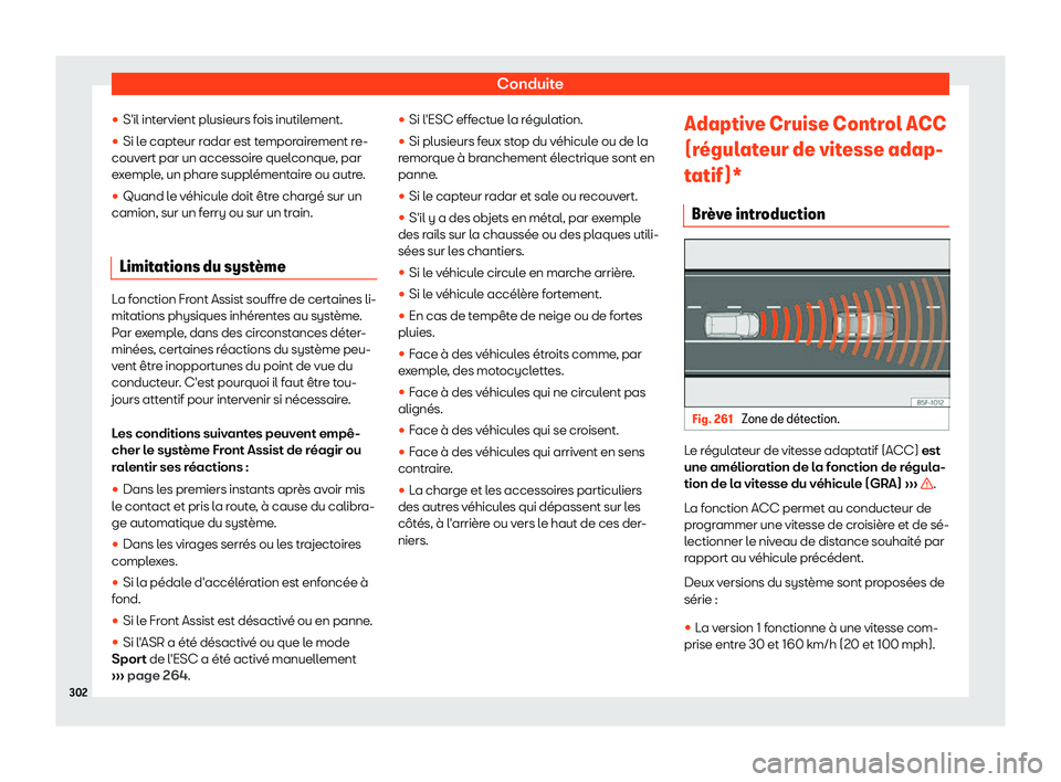 Seat Alhambra 2019  Manuel du propriétaire (in French)  Conduite
