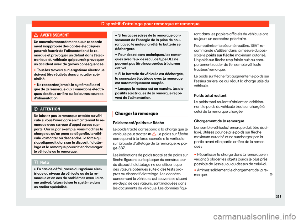 Seat Alhambra 2019  Manuel du propriétaire (in French)  Dispositif d