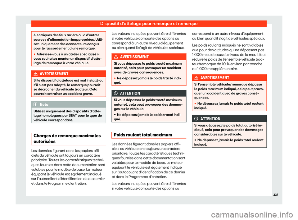 Seat Alhambra 2019  Manuel du propriétaire (in French)  Dispositif d