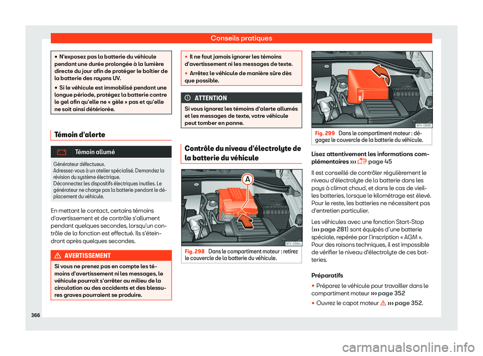 Seat Alhambra 2019  Manuel du propriétaire (in French)  Conseils pratiques
